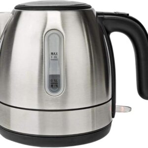 Ex-Pro Electric Kettle, 1.0L Capacity with Quick Boil Time, Boil-Dry Protection and Removable Filter for Fresher Water, 2150W - Stainless Steel