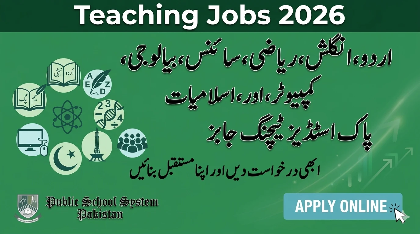 Government Teaching Jobs Pakistan 2026 Apply Now with Full Requirements