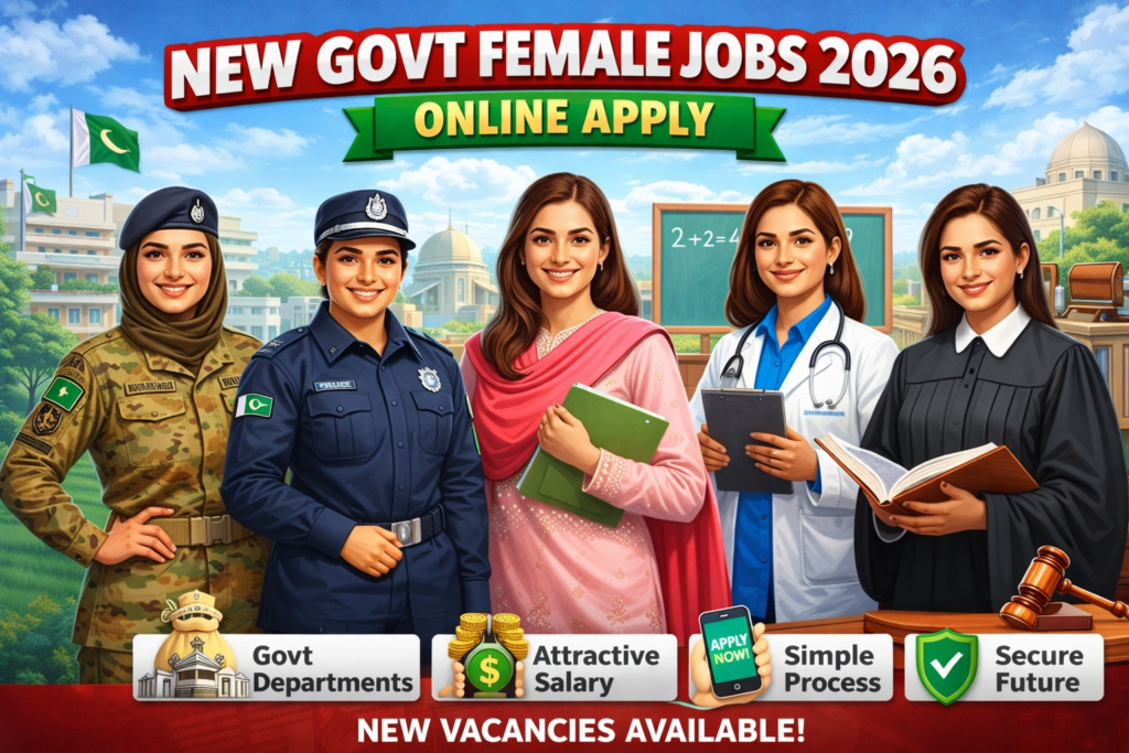 Government Women Jobs Pakistan online application process 2026