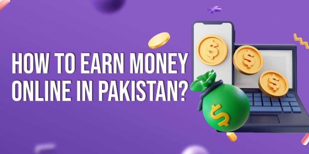 Daily Income Pakistan Online work from home setup with laptop and mobile earning apps