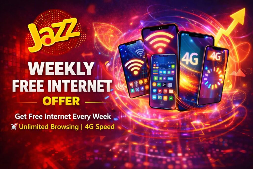 Jazz weekly free internet offer 2026 activation guide in Pakistan