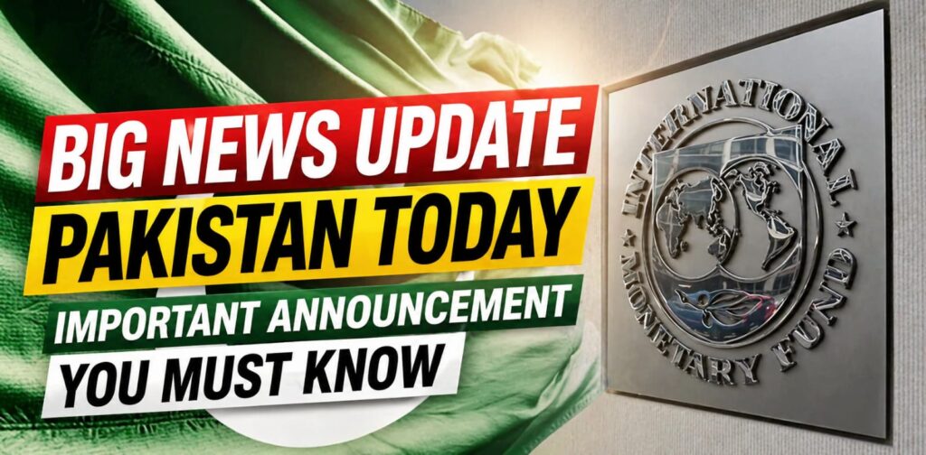 Pakistan Big News Update Today govt schemes Pakistan jobs Pakistan latest announcement 2026