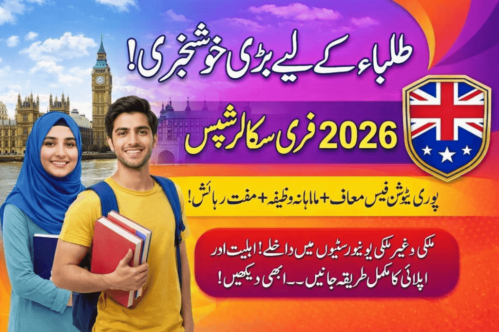 Free Scholarships in Pakistan 2026 students applying online education support