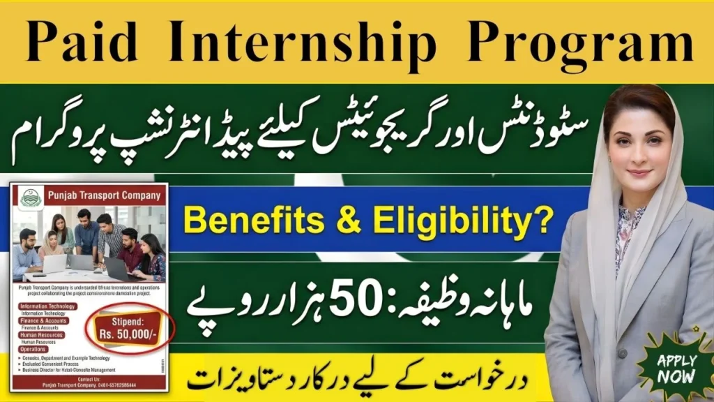 Government internships Pakistan 2026 online apply process for students