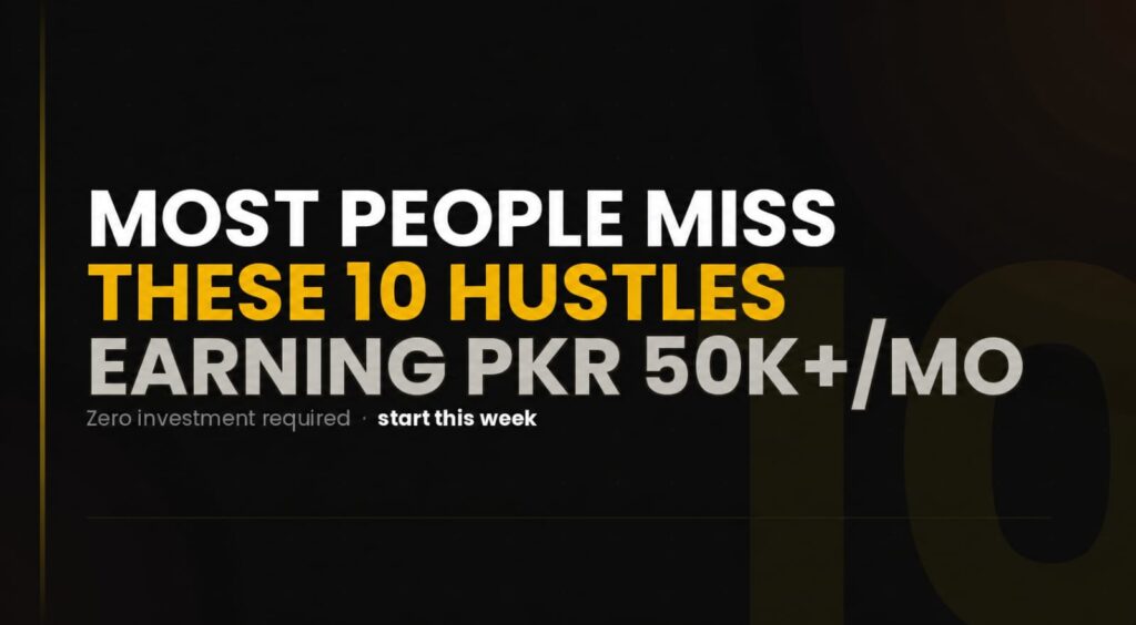Easy side hustles Pakistan freelancing home setup earning online income