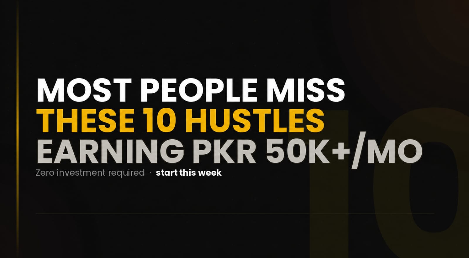 Easy Side Hustles in Pakistan Start Earning Extra Income from Home