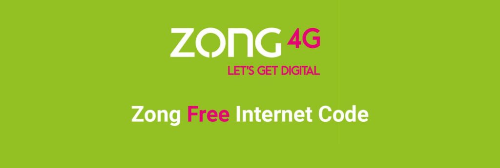 Zong Free Internet Codes Pakistan 2026 mobile internet offers and data bundles