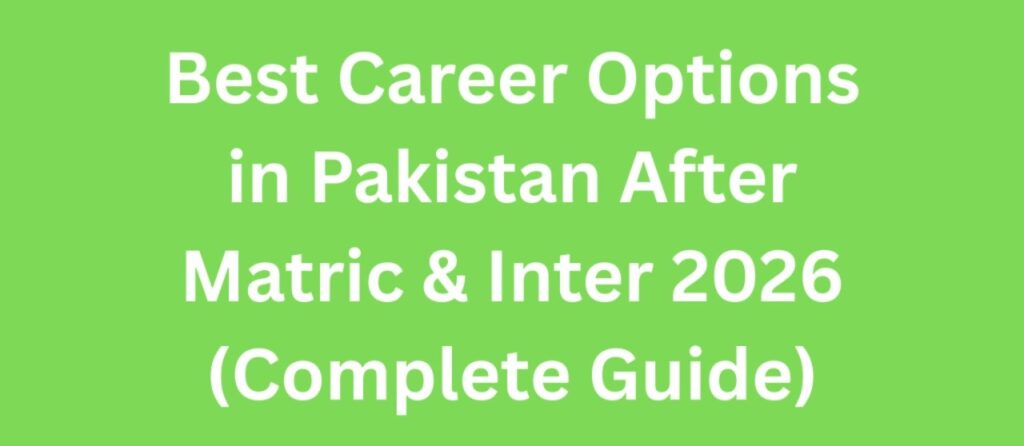 Career Options After Intermediate govt jobs Pakistan students preparing exam
